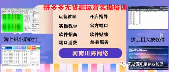 拼多多无货源零基础开店精细化运营教学软件代理